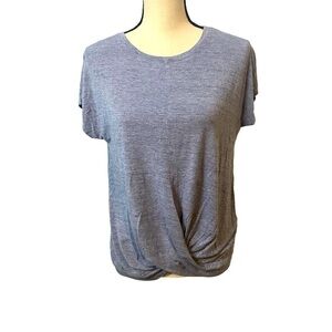St Tropez West Heathered Blue T-Shirt Sz Medium Modal Soandex Blend